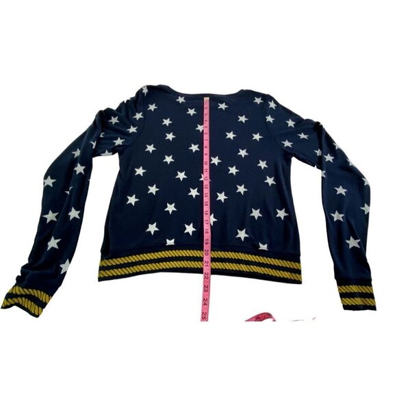 WILDFOX Stars Sailor Rope Nautical Pullover Long Sleeve Top Blue S 22-12 - Picture 12 of 15